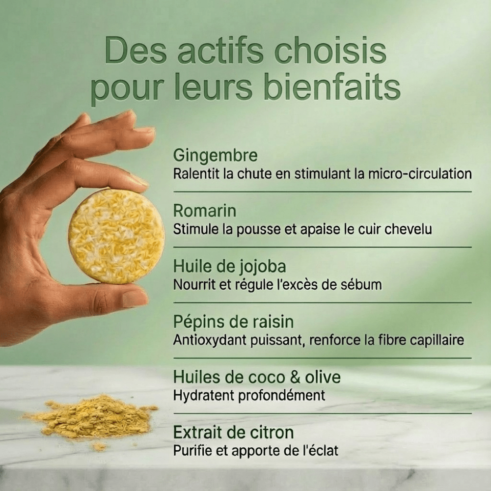 Shampoing Solide Anti - Chute — Élixir Concentré - Yunae Beauty